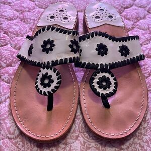 Jack Rogers Black and White Sandals